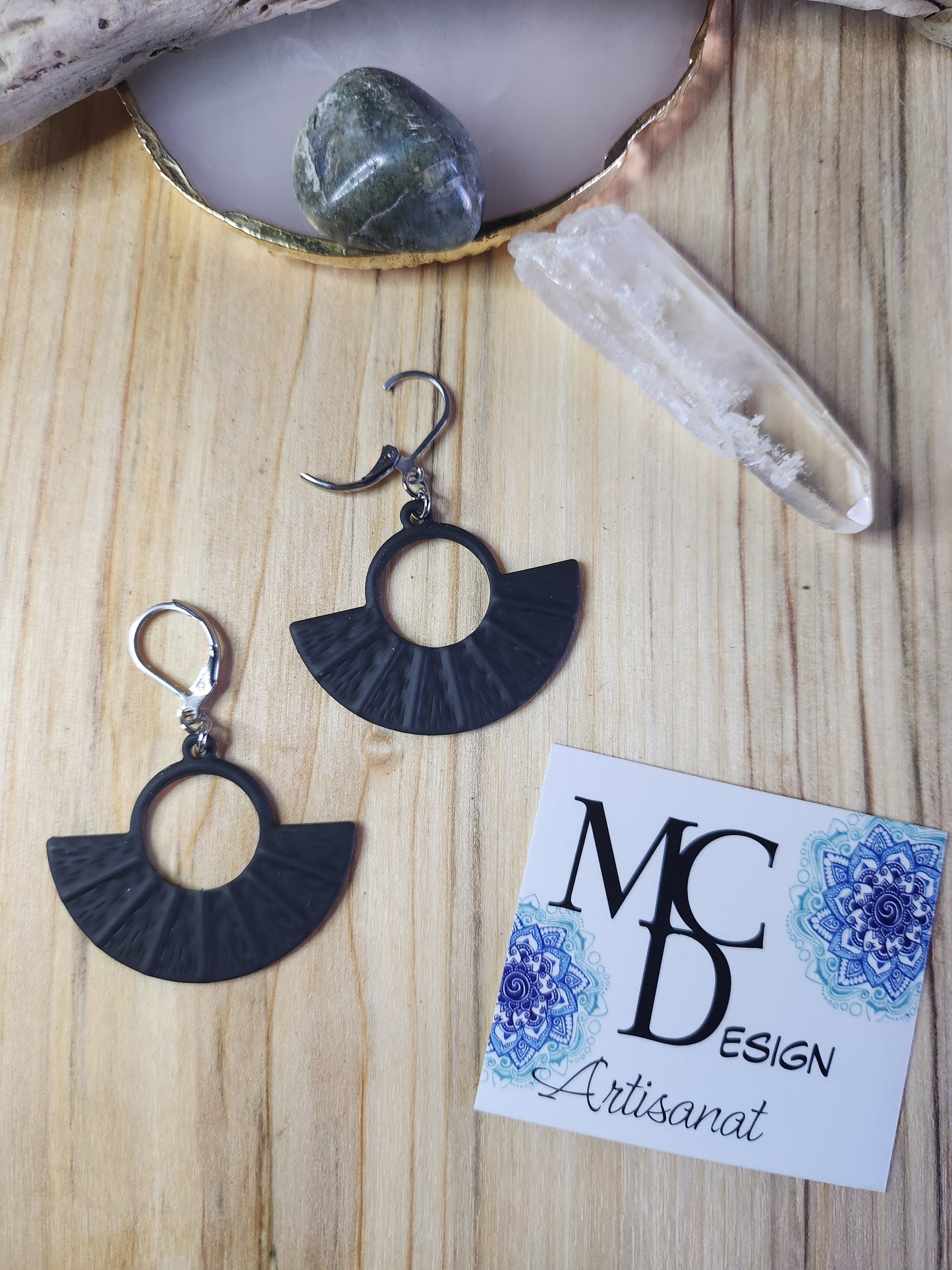Boucles d'oreilles style Éventail