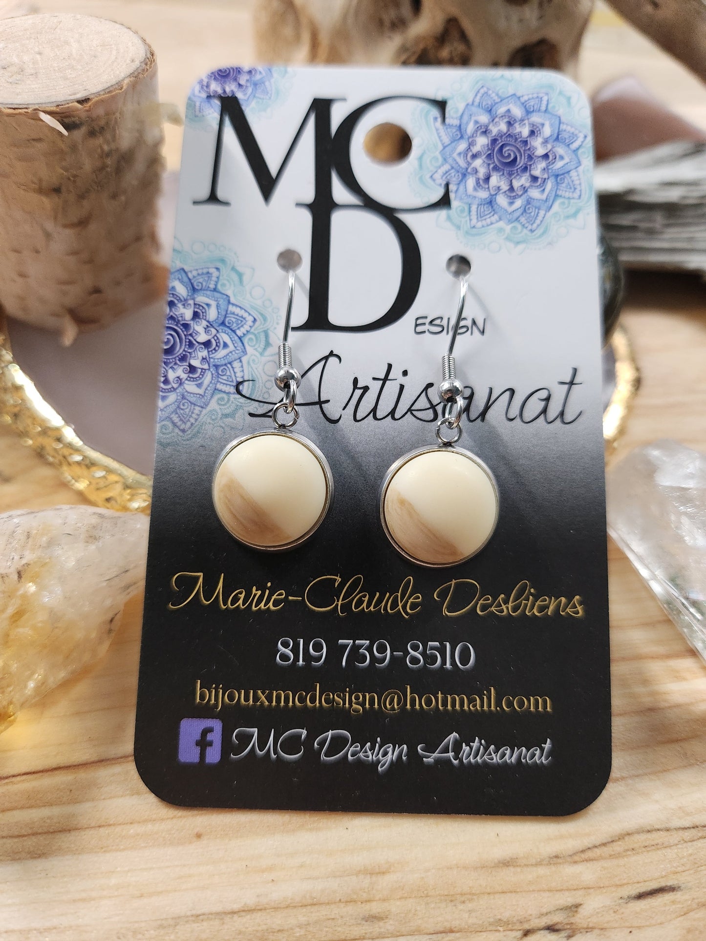 Boucles d'oreilles en résine