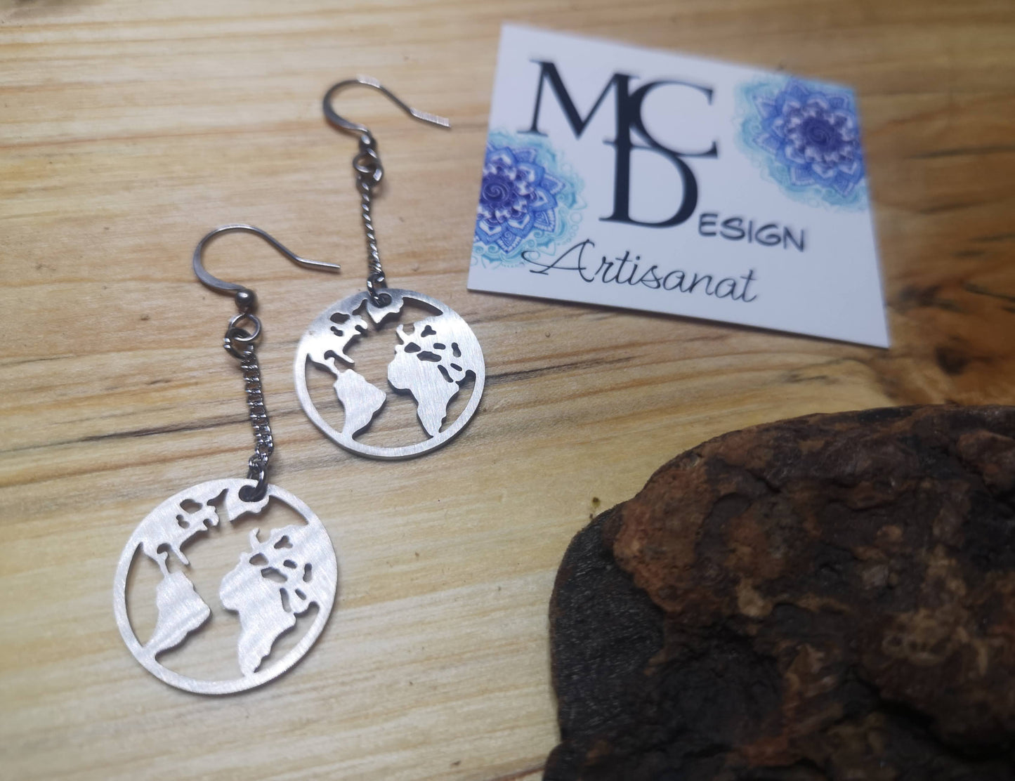 Boucles d'oreilles Globe trotter