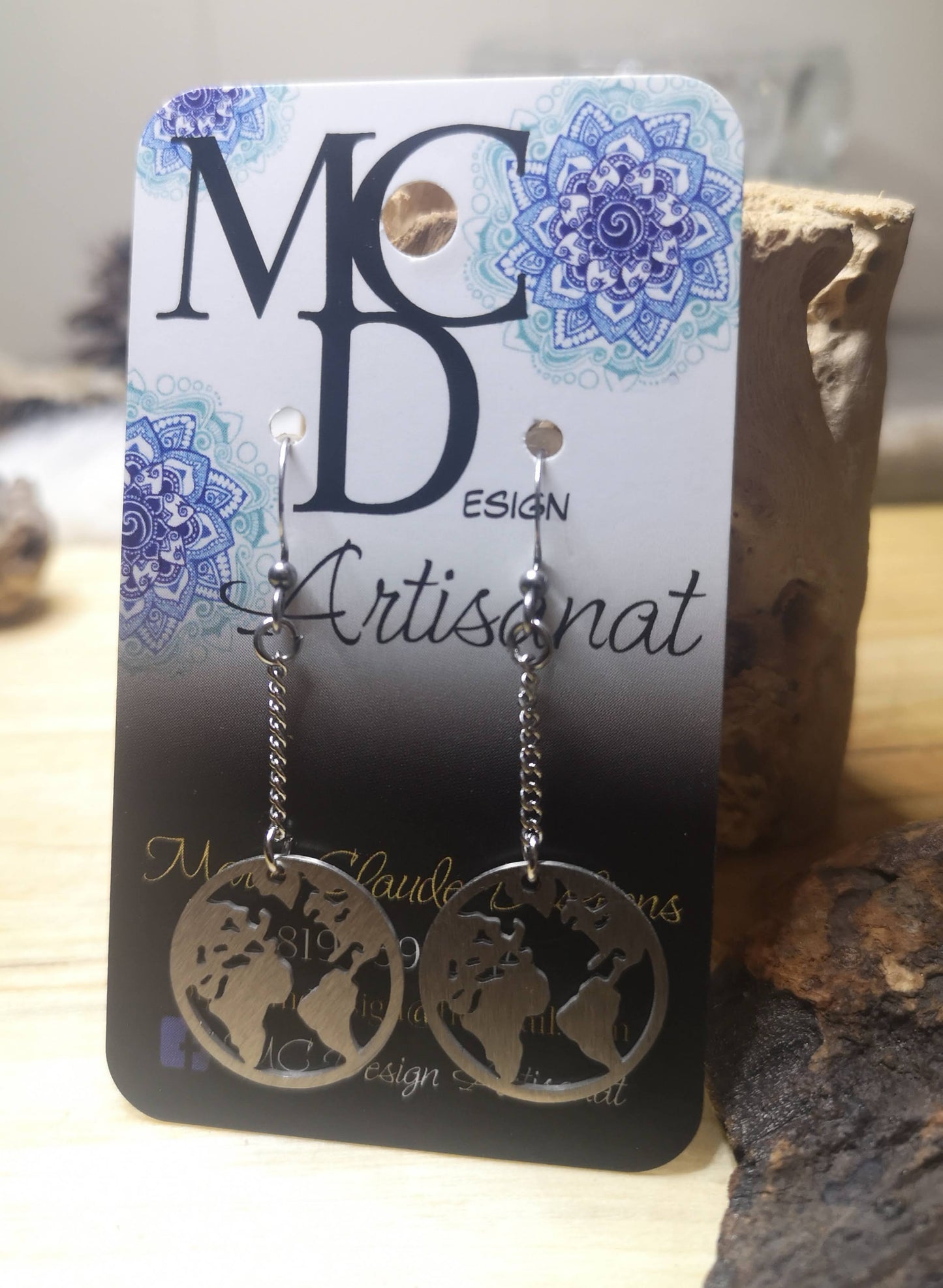 Boucles d'oreilles Globe trotter