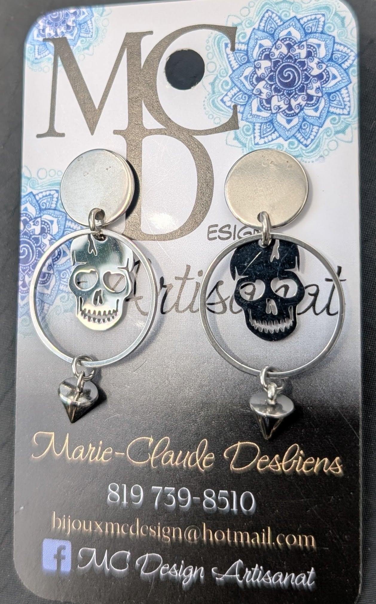 Boucles d'oreilles "Têtes de mort"