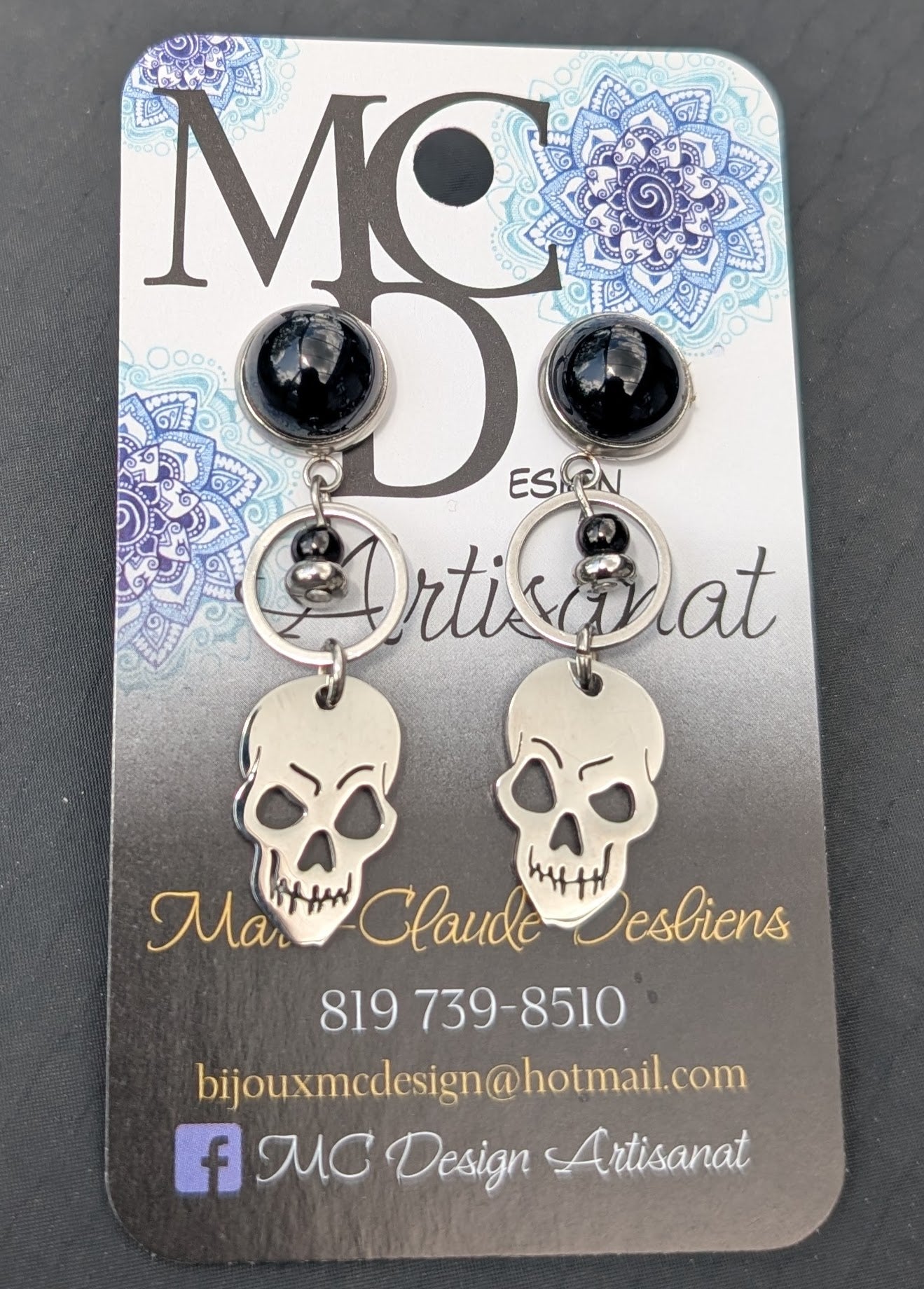Boucles d'oreilles "Têtes de mort"