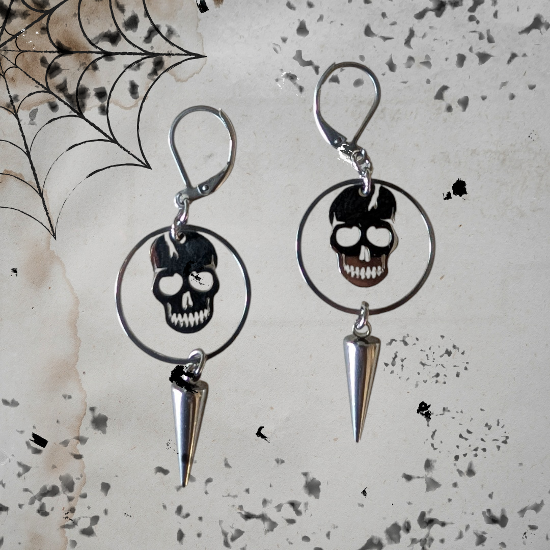 Boucles d'oreilles "Têtes de mort"