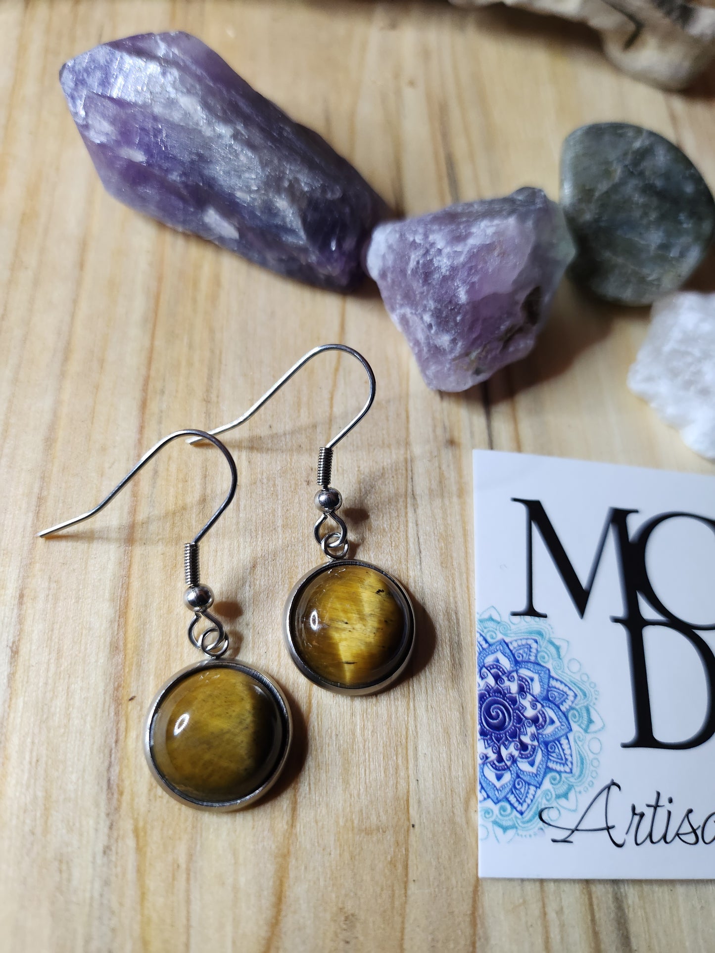 Boucles d'oreilles Oeil de tigre