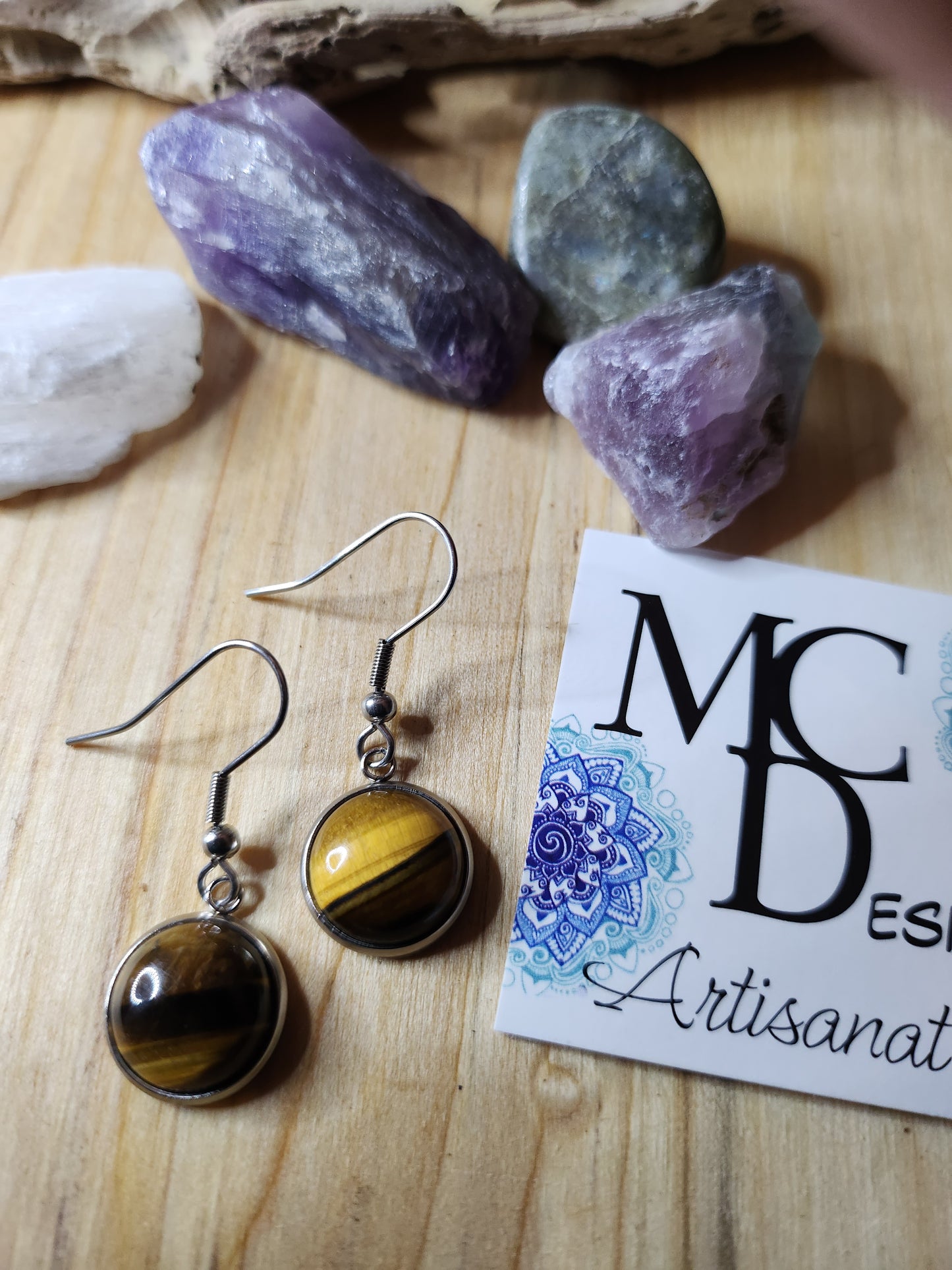 Boucles d'oreilles Oeil de tigre