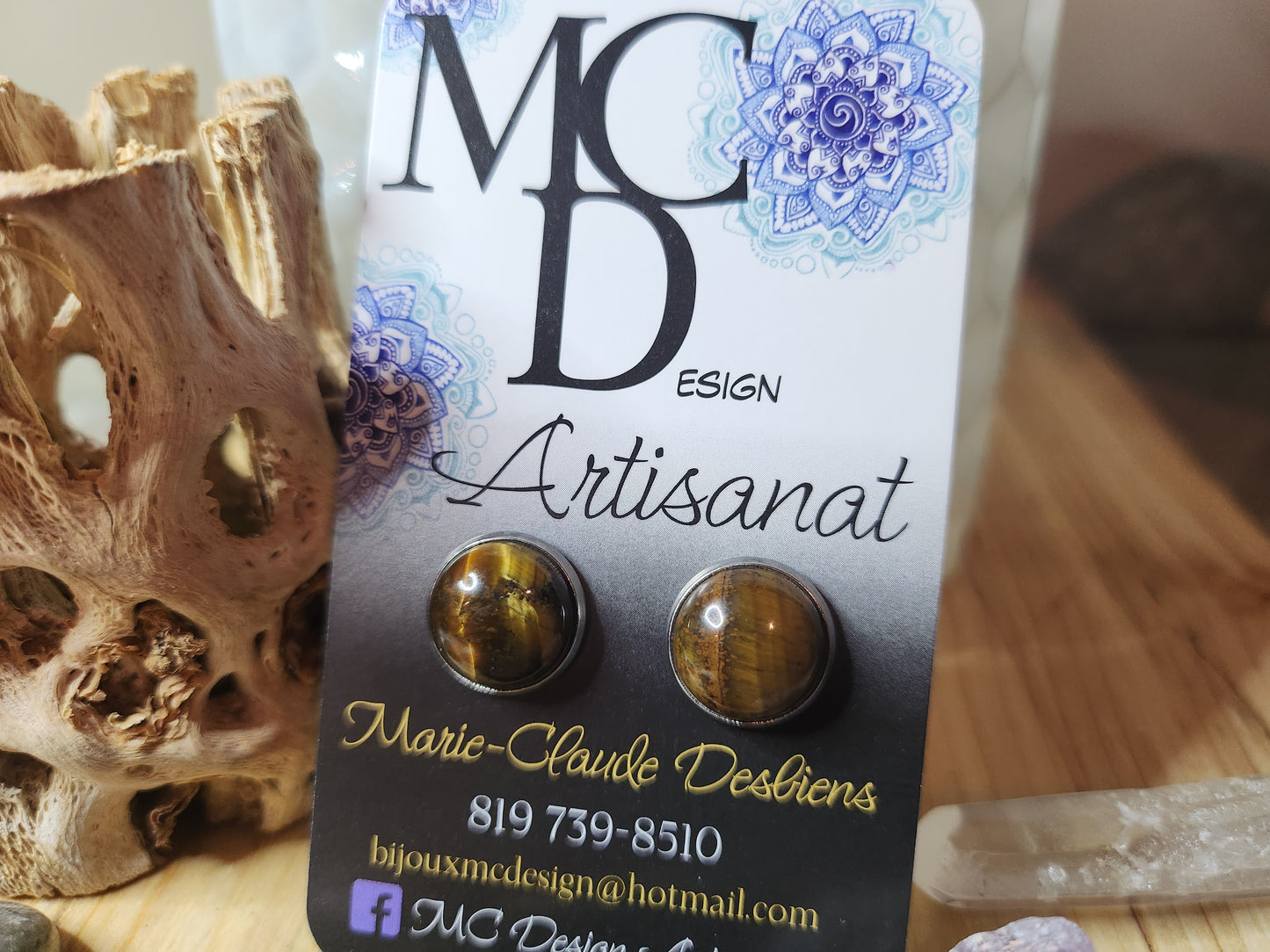 Boucles d'oreilles Oeil de tigre