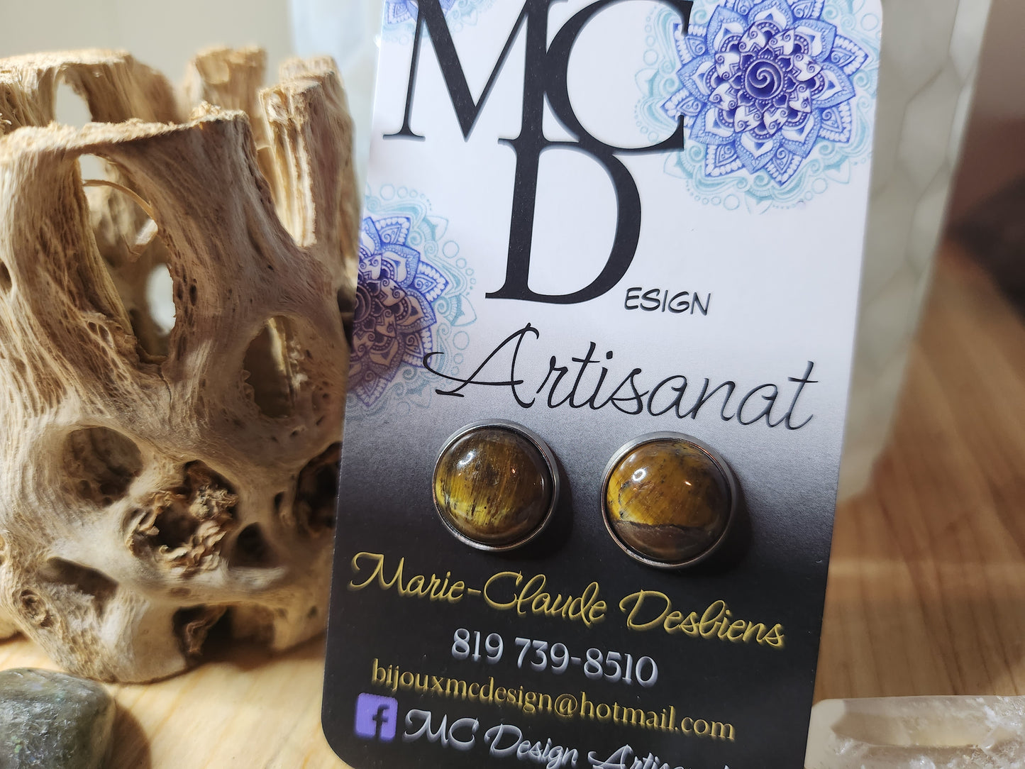 Boucles d'oreilles Oeil de tigre