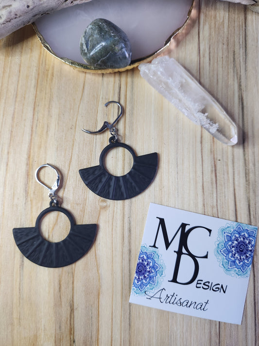 Boucles d'oreilles style Éventail