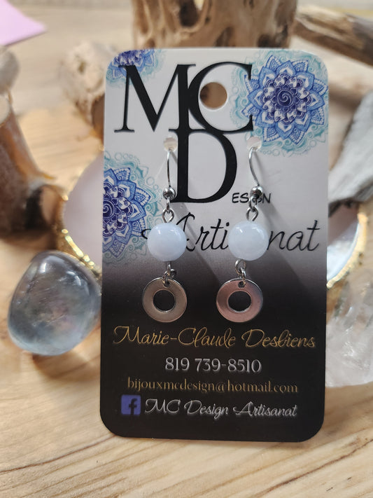 Boucles d'oreilles Aigue-marine