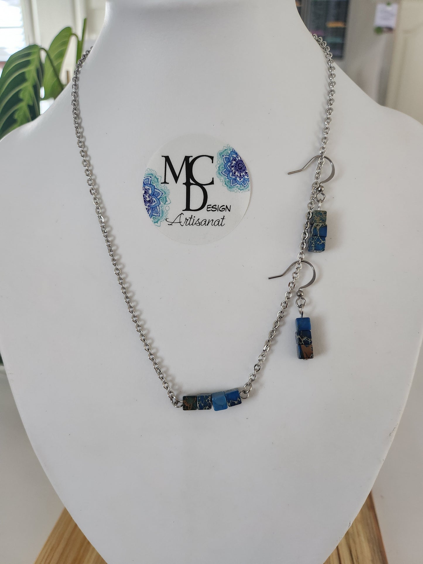 Collier pierre de jaspe
