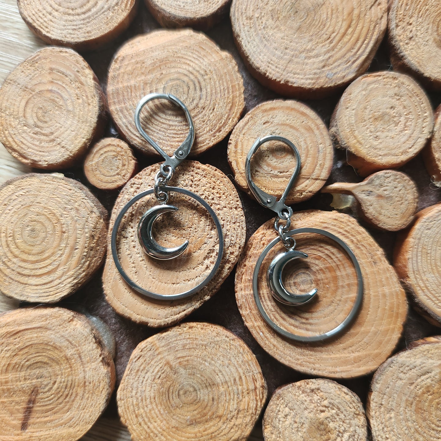 Boucles d'oreilles Lune