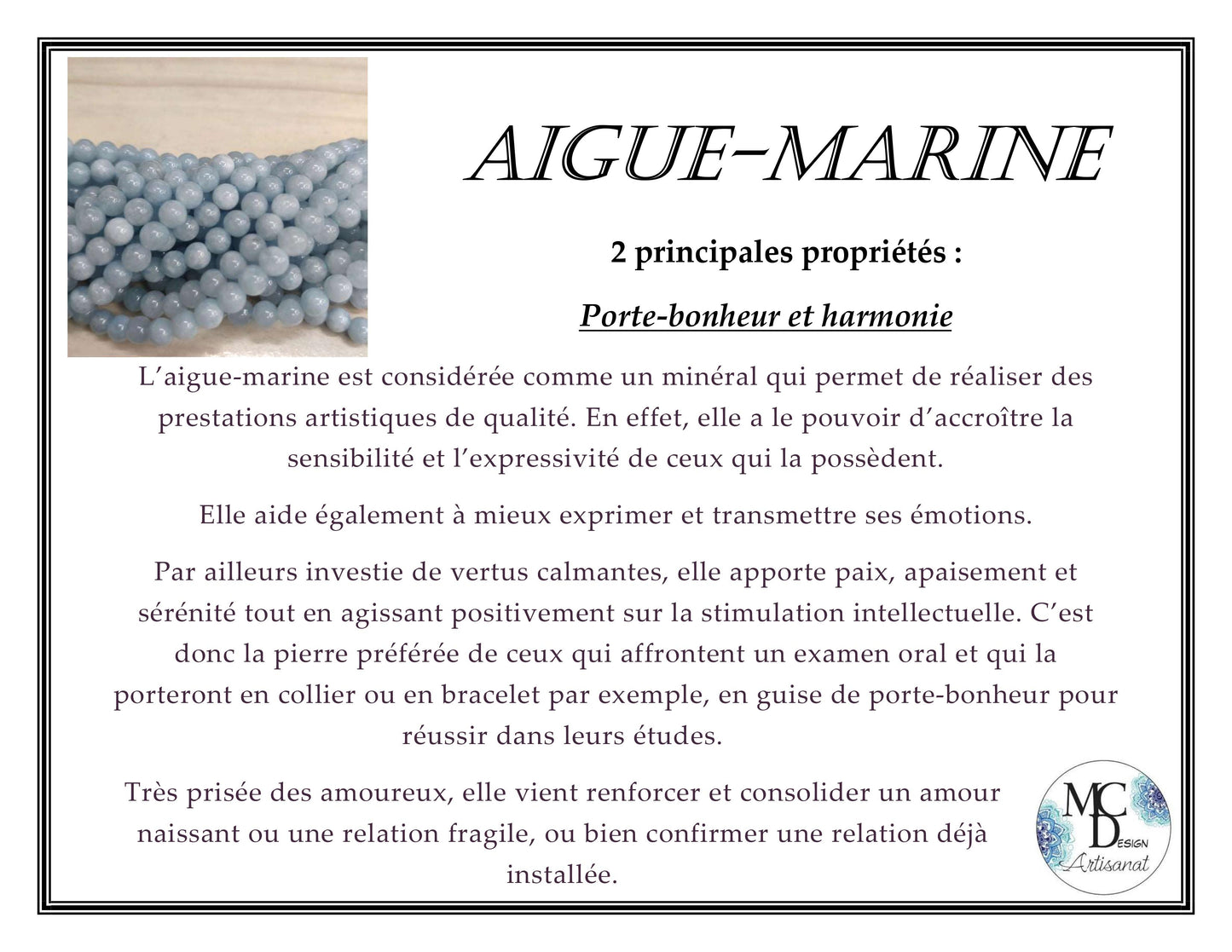 Boucles d'oreilles Aigue-marine