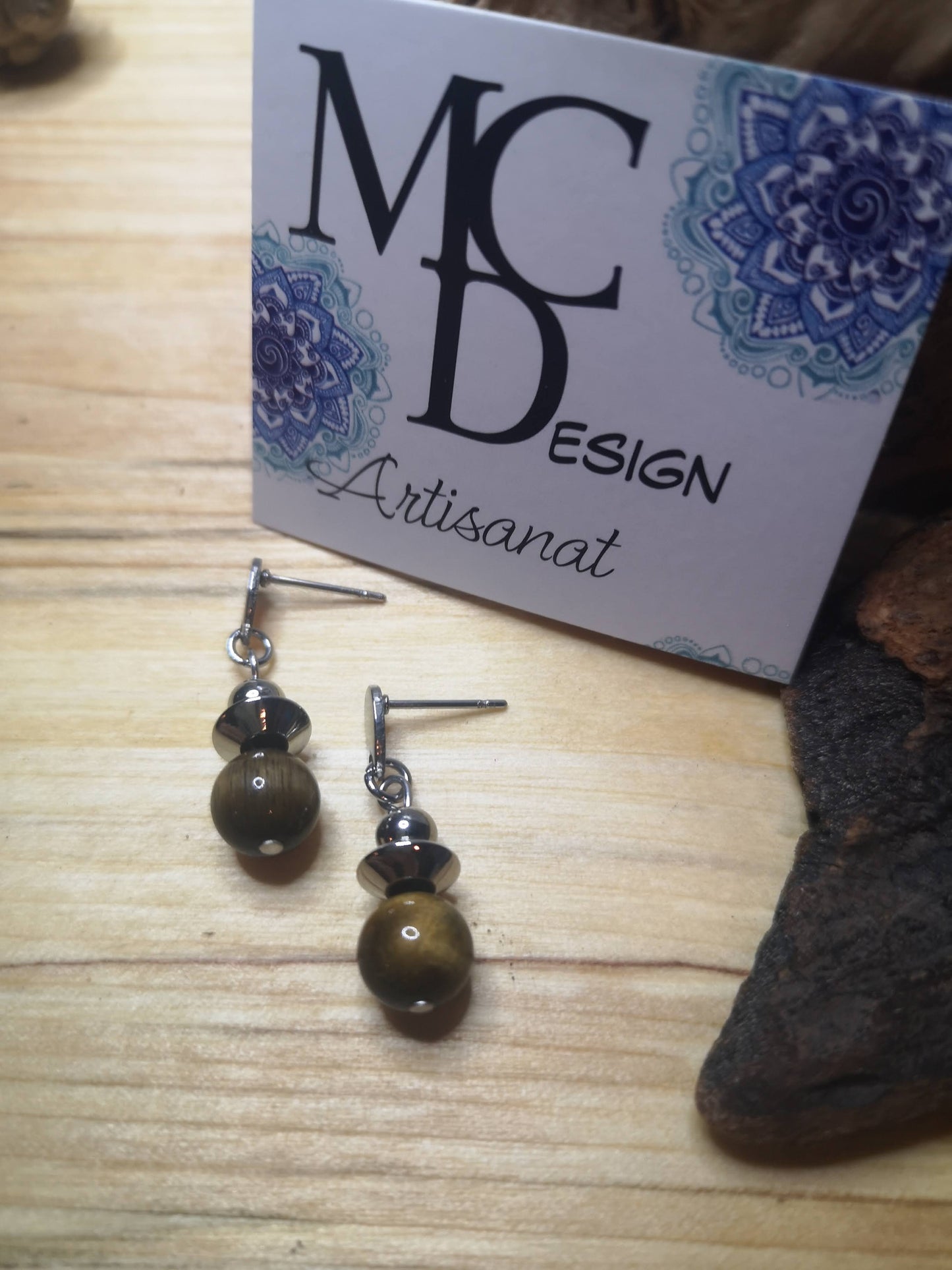 Boucles d'oreilles Oeil de tigre