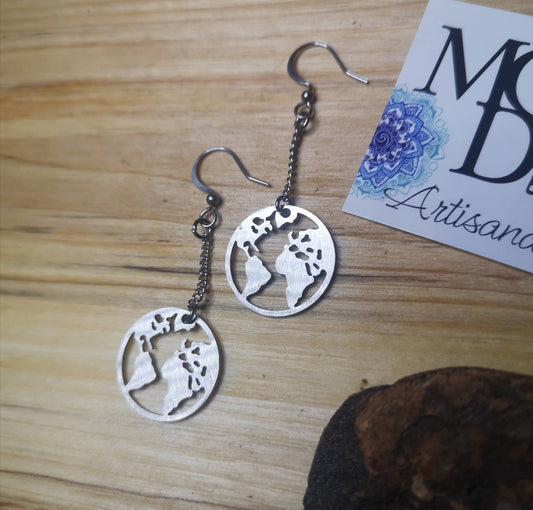 Boucles d'oreilles Globe trotter